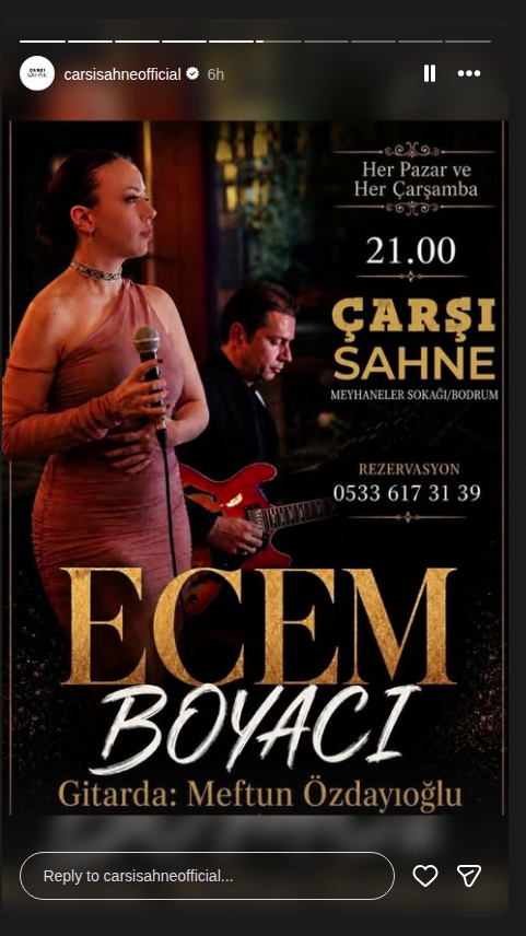 Ecem Boyacı — Çarşı Sahne Etkinlik afişi