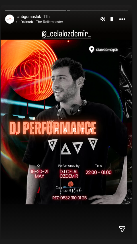 DJ Celal Özdemir Etkinlik afişi