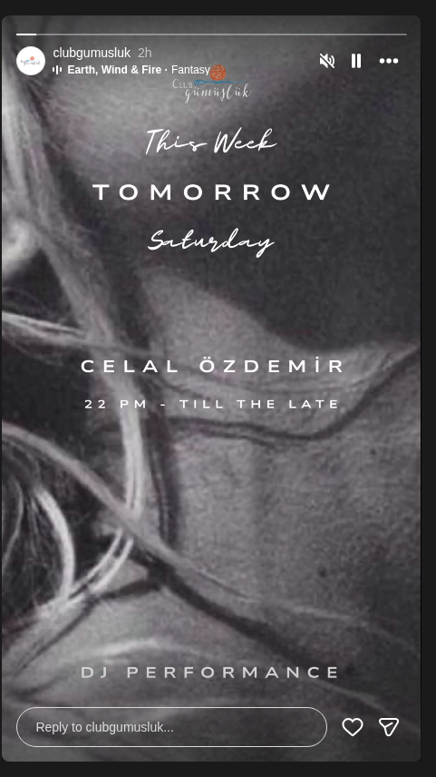 Celal Özdemir — Club Gümüşlük Etkinlik afişi