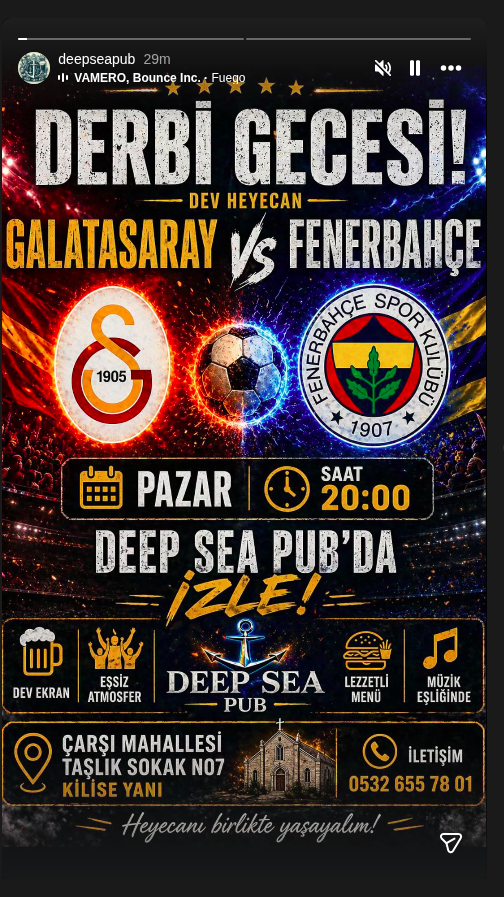 Derbi Gecesi - Galatasaray vs Fenerbahçe Etkinlik afişi