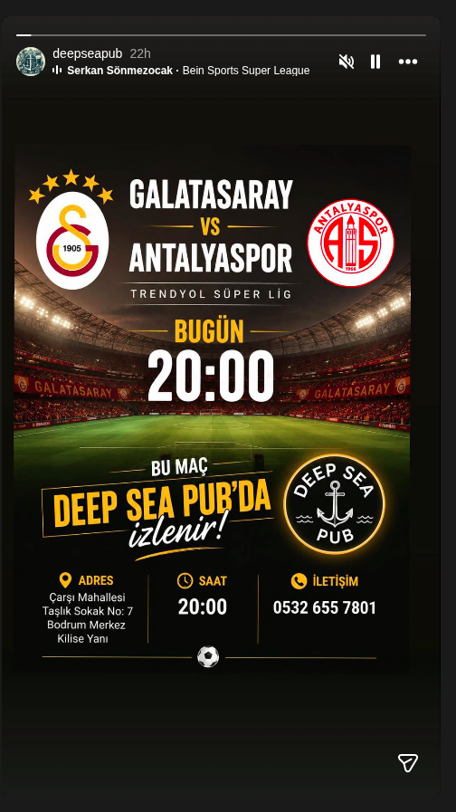 Galatasaray - Antalyaspor Maç İzlemesi Etkinlik afişi