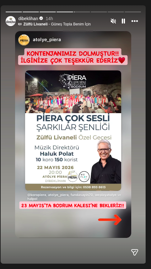 Zülfü Livaneli – Çok Sesli Şarkılar Şenliği Etkinlik afişi