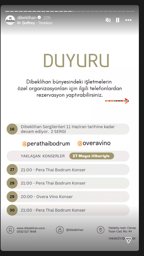 Pera Thai Konseri Etkinlik afişi