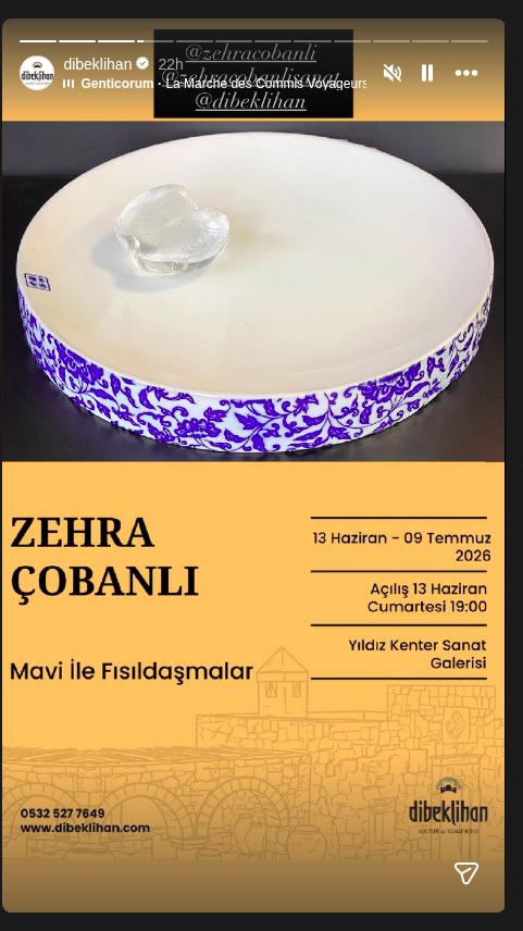 Zehra Çobanlı — Mavi ile Fısıldaşmalar Etkinlik afişi