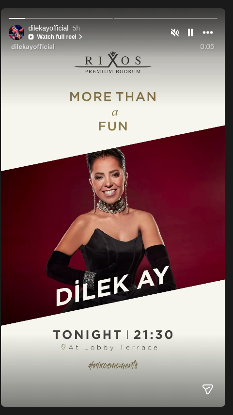 Dilek Ay — Rixos Premium Bodrum Etkinlik afişi