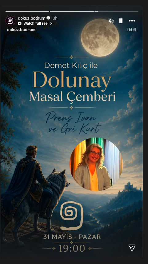 Demet Kılıç - Dolunay Masal Çemberi Etkinlik afişi