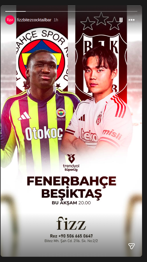 Fenerbahçe - Beşiktaş Maçı İzleme Etkinlik afişi