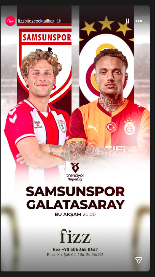 Samsunspor – Galatasaray Maç Gösterimi Etkinlik afişi