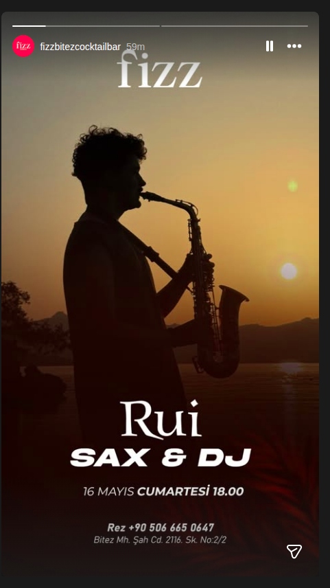Rui Sax & DJ Etkinlik afişi