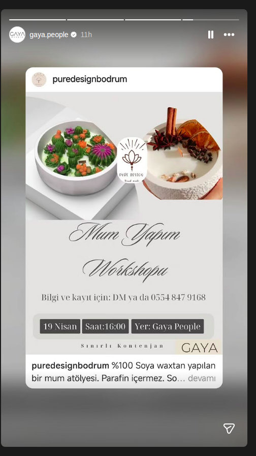 Mum Yapım Atölyesi Etkinlik afişi