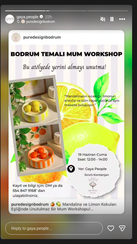 Mum Workshop — Bodrum Temalı Etkinlik afişi