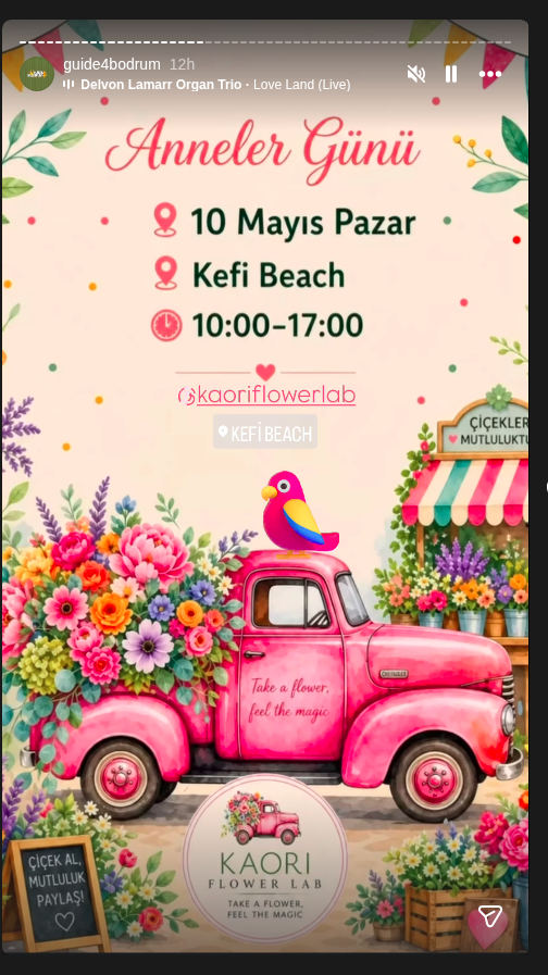 Anneler Günü — Kaori Flower Lab Pop-Up Etkinlik afişi