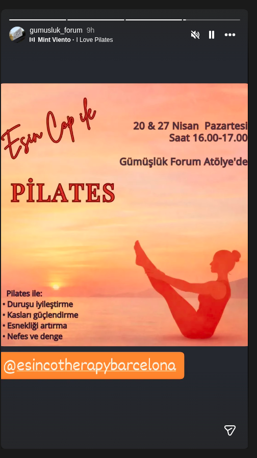 Pilates Etkinlik afişi