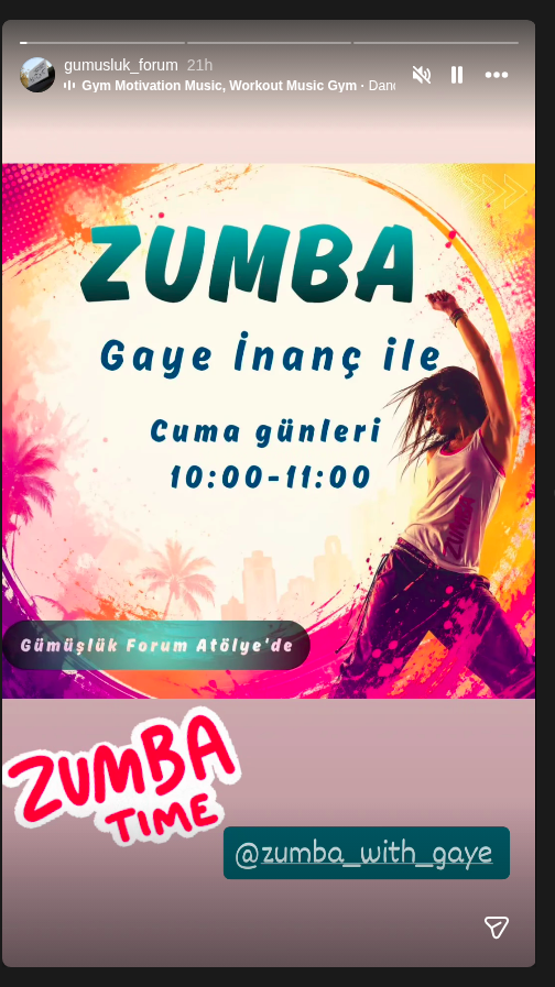 Gaye İnanç - Zumba Etkinlik afişi