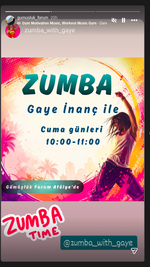 Gaye İnanç - Zumba Etkinlik afişi