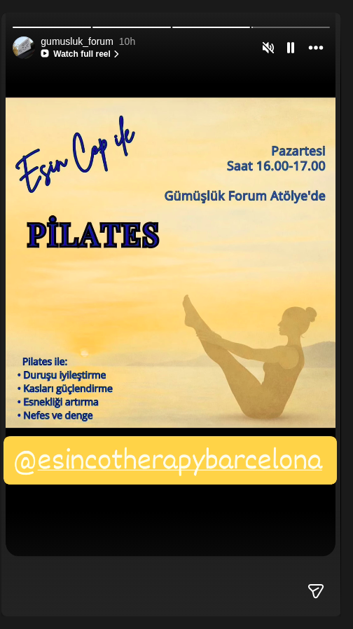 Esin Cop ile Sağlık İçin Pilates Etkinlik afişi