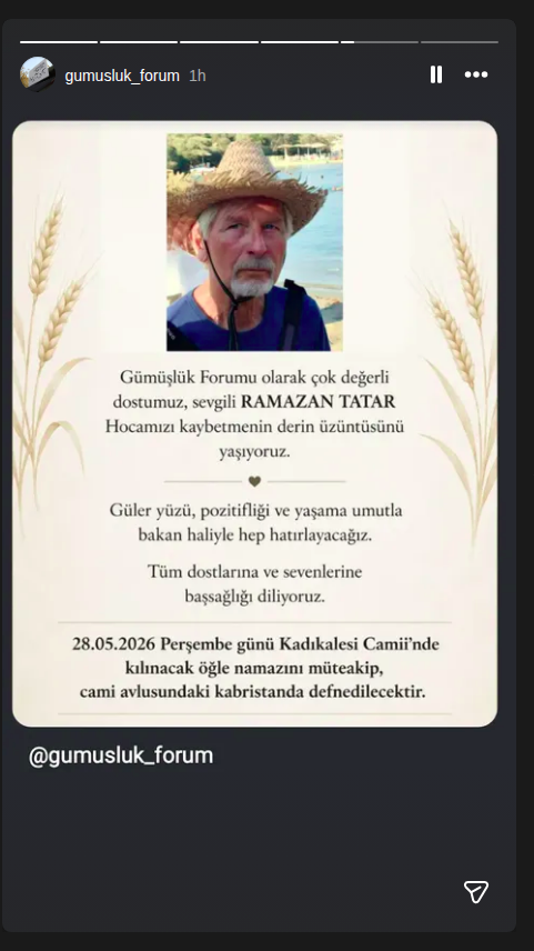 Cenaze Töreni — Ramazan Tatar Etkinlik afişi