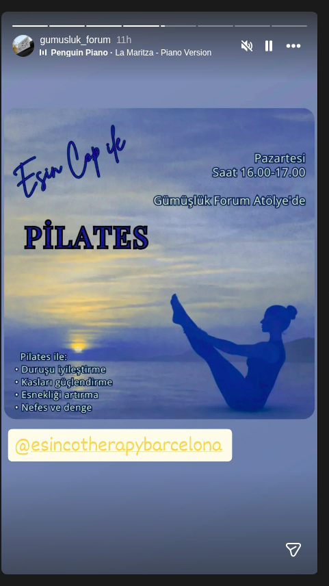 Pilates Atölyesi Etkinlik afişi