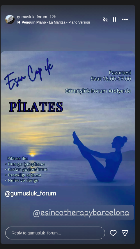 Esin Çep ile Pilates Etkinlik afişi