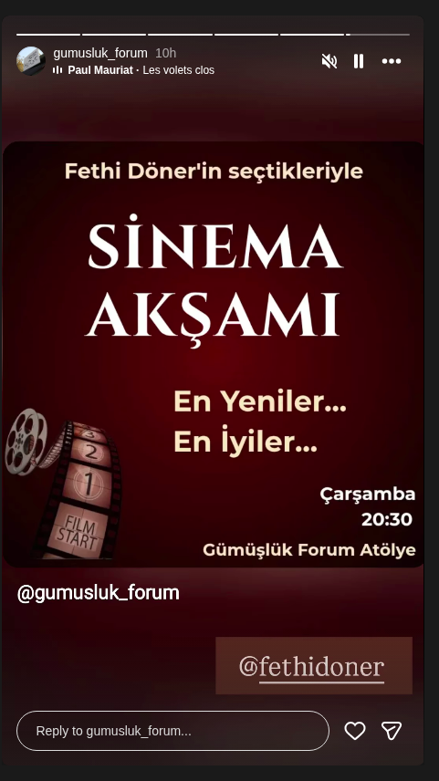Fethi Döner - Sinema Akşamı Etkinlik afişi