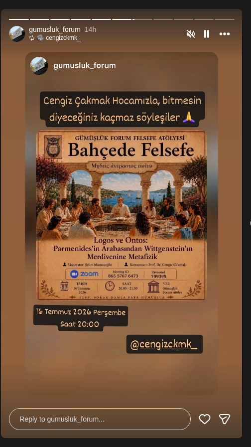 Cengiz Çakmak - Philosophie-Treffen im Garten Event-Poster