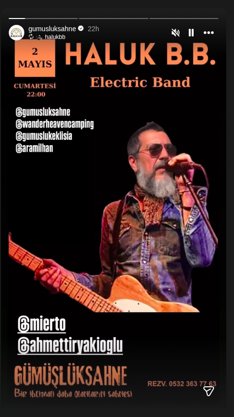Haluk B.B. Electric Band Etkinlik afişi
