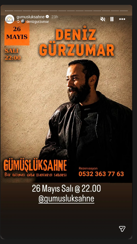 Deniz Gürzümar — Gümüşlüksahne Event poster