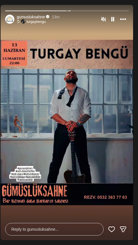 Turgay Bengü — Gümüşlüksahne Etkinlik afişi