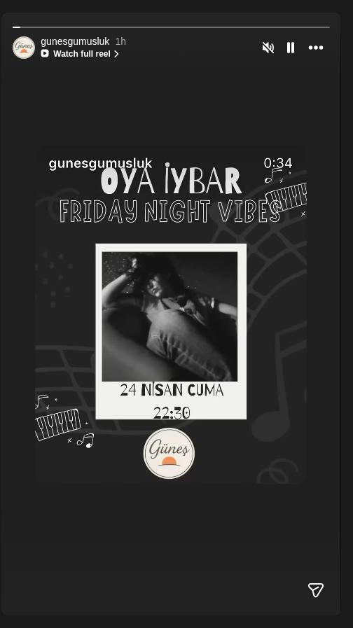 Oya İybar — Friday Night Vibes Etkinlik afişi