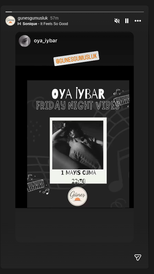 Oya İybar - Friday Night Vibe Etkinlik afişi