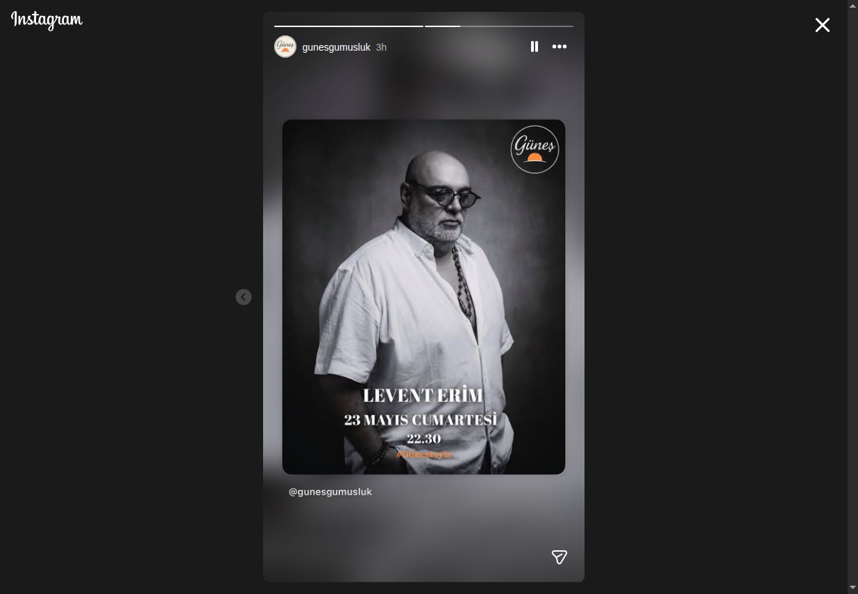 Levent Erim Etkinlik afişi