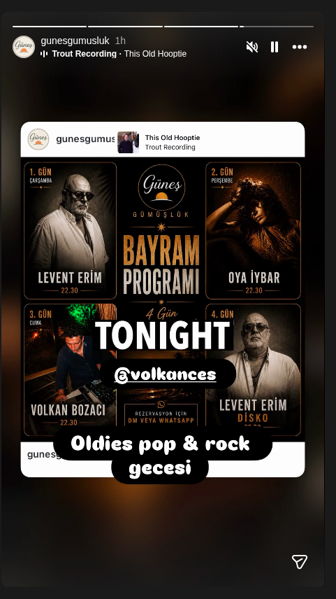 Volkan Bozacı — Güneş Gümüşlük Bayram Programı Etkinlik afişi