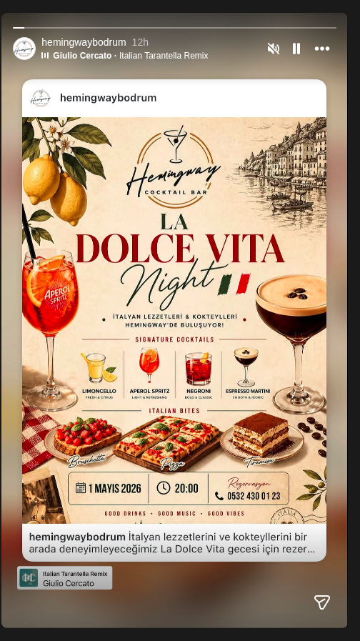 La Dolce Vita Night Etkinlik afişi