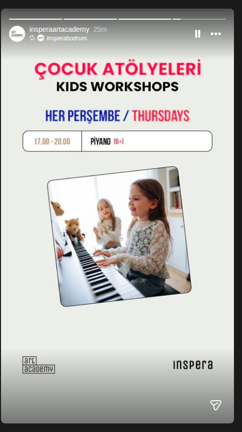 Çocuk Piyano Atölyesi Etkinlik afişi