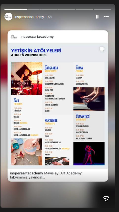 Yetişkin Atölyeleri Etkinlik afişi