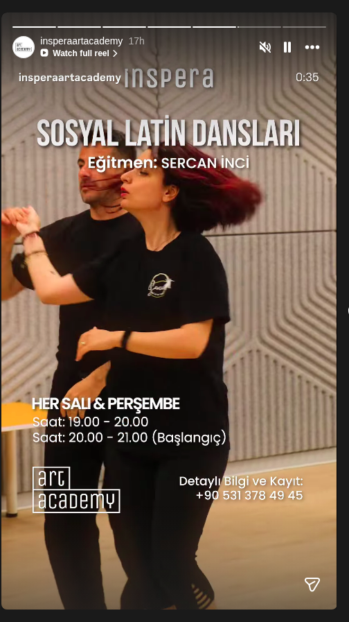 Sercan İnci – Sosyal Latin Dansları Etkinlik afişi