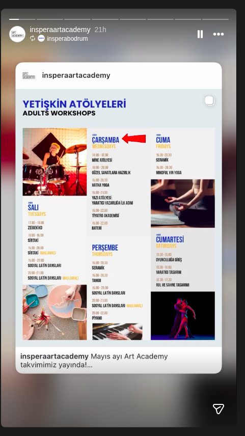Yetişkin Atölyeleri - Cumartesi Programı Etkinlik afişi
