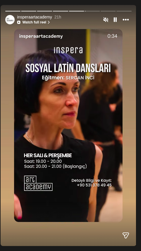 Sosyal Latin Dansları — Sercan İnci Etkinlik afişi