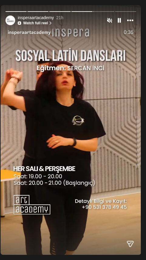 Sercan İnci — Sosyal Latin Dansları Etkinlik afişi
