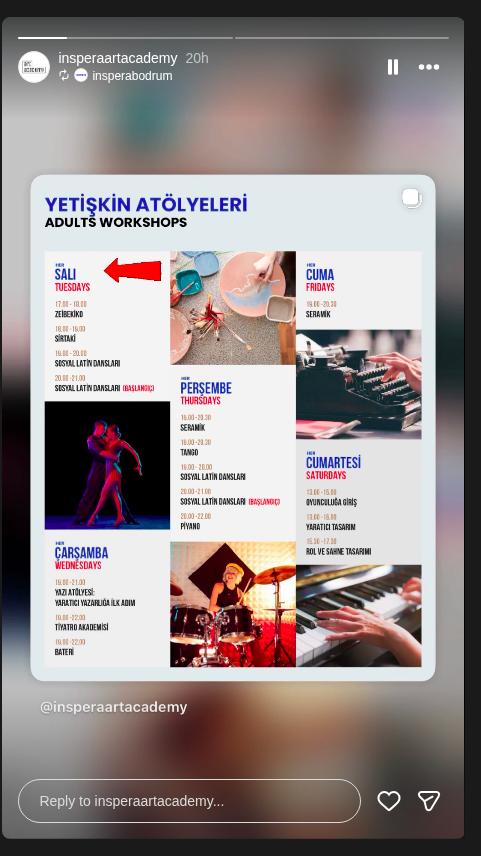 Yetişkin Atölyeleri Etkinlik afişi