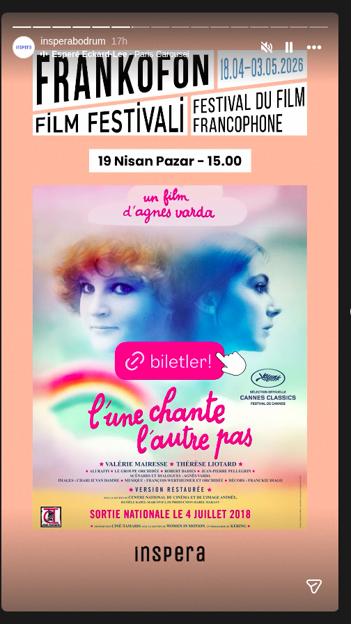 Frankofon Film Festivali: L'une Chante, L'autre Pas Etkinlik afişi