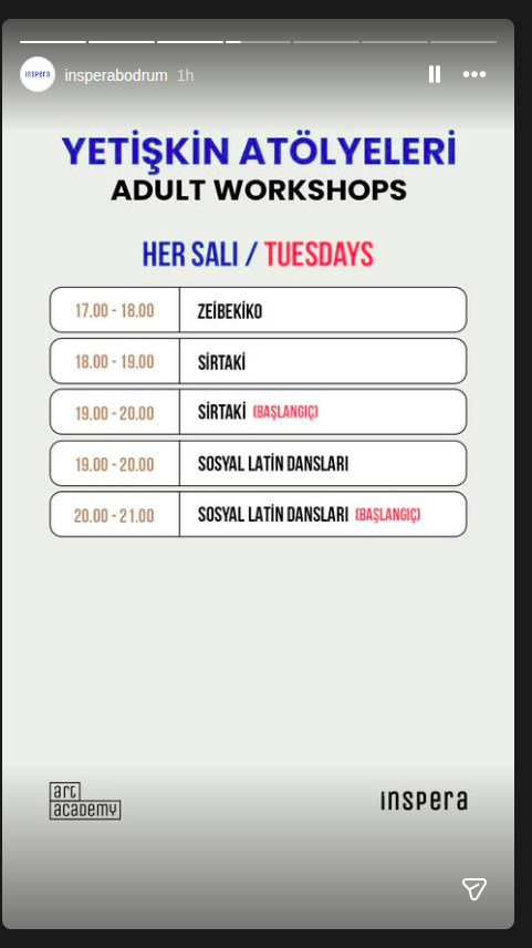 Yetişkin Dans Atölyeleri Etkinlik afişi