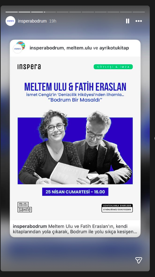 Meltem Ulu & Fatih Eraslan – Söyleşi & İmza Etkinlik afişi