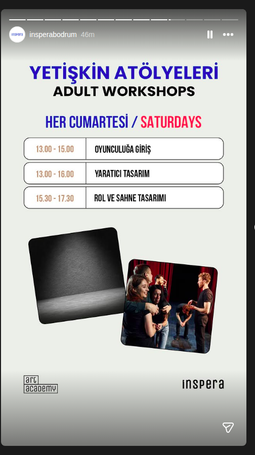 Oyunculuğa Giriş Etkinlik afişi