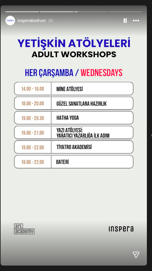 Güzel Sanatlara Hazırlık Etkinlik afişi