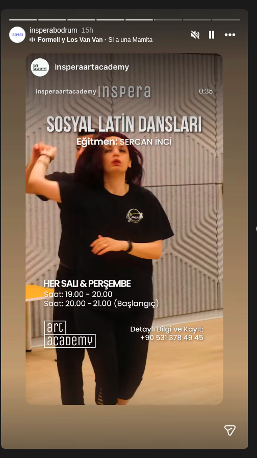 Sosyal Latin Dansları — Sercan İnci Etkinlik afişi