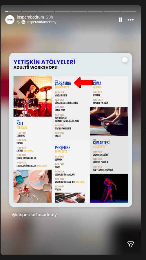 Yetişkin Atölyeleri Etkinlik afişi