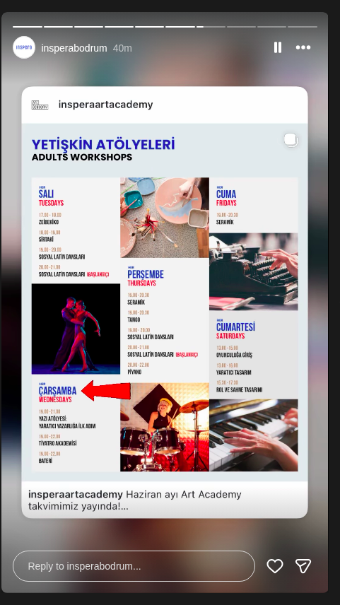 Inspera Art Academy — Perşembe Yetişkin Atölyeleri Etkinlik afişi