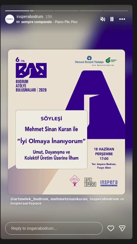 Mehmet Sinan Kuran — I Believe in Being Good Event poster
