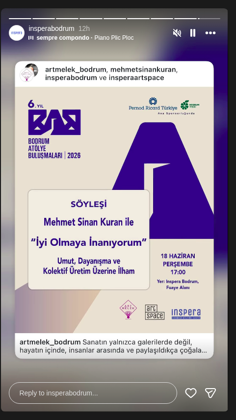 Mehmet Sinan Kuran — I Believe in Being Good Event poster